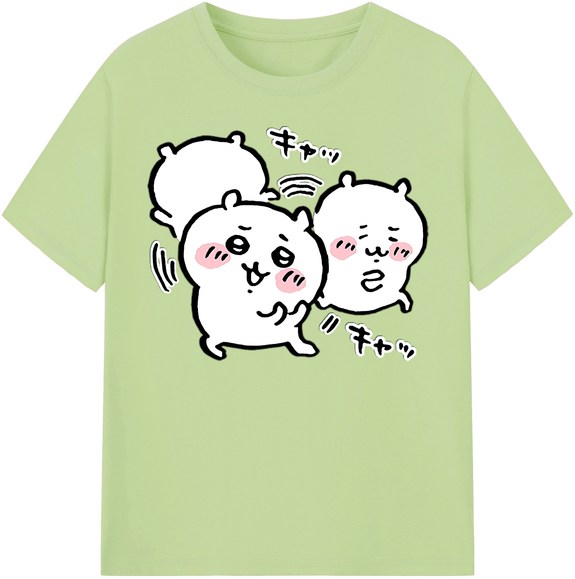 （画像用） ちいかわ ちいかわ Chii-kawa chiikawa 綿100％半袖Tシャツ（フロントプリント）